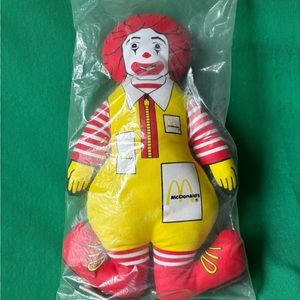 Vintage  New 1984 Ronald McDonald stuffed Plush 12” doll